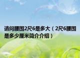 请问腰围2尺6是多大（2尺6腰围是多少厘米简介介绍）