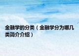 金融学的分类（金融学分为哪几类简介介绍）