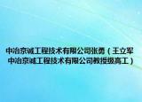 中冶京诚工程技术有限公司张勇（王立军 中冶京诚工程技术有限公司教授级高工）