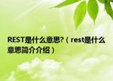 REST是什么意思?（rest是什么意思简介介绍）