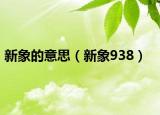 新象的意思（新象938）