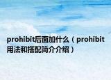 prohibit后面加什么（prohibit用法和搭配简介介绍）