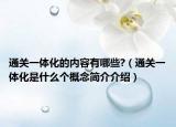 通关一体化的内容有哪些?（通关一体化是什么个概念简介介绍）