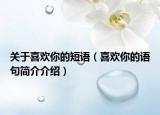 关于喜欢你的短语（喜欢你的语句简介介绍）