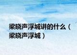 梁晓声浮城讲的什么（梁晓声浮城）