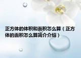 正方体的体积和面积怎么算（正方体的面积怎么算简介介绍）