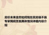 房价未来走势如何现在买房值不值 专家揭晓答案具体情况详细内容介绍