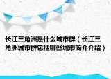 长江三角洲是什么城市群（长江三角洲城市群包括哪些城市简介介绍）