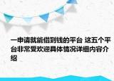 一申请就能借到钱的平台 这五个平台非常受欢迎具体情况详细内容介绍