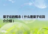 量子论的概念（什么是量子论简介介绍）