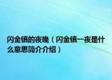 闪金镇的夜晚（闪金镇一夜是什么意思简介介绍）