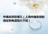 中通总部在哪儿（上海中通总部的地址和电话简介介绍）