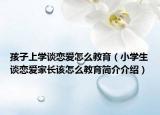 孩子上学谈恋爱怎么教育（小学生谈恋爱家长该怎么教育简介介绍）