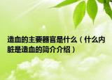 造血的主要器官是什么（什么内脏是造血的简介介绍）