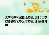 大学考教师资格证考哪几门（大学教师资格证怎么考考哪几科简介介绍）
