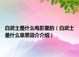 白武士是什么电影里的（白武士是什么意思简介介绍）
