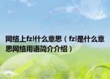 网络上fzl什么意思（fzl是什么意思网络用语简介介绍）