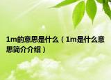 1m的意思是什么（1m是什么意思简介介绍）
