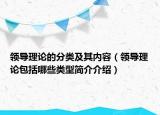 领导理论的分类及其内容（领导理论包括哪些类型简介介绍）
