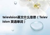 television英文什么意思（Television 英语单词）