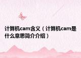 计算机cam含义（计算机cam是什么意思简介介绍）
