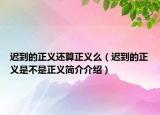 迟到的正义还算正义么（迟到的正义是不是正义简介介绍）