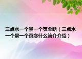 三点水一个景一个页念啥（三点水一个景一个页念什么简介介绍）