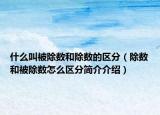 什么叫被除数和除数的区分（除数和被除数怎么区分简介介绍）