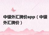 中银外汇牌价app（中银外汇牌价）