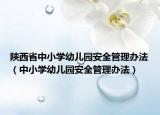 陕西省中小学幼儿园安全管理办法（中小学幼儿园安全管理办法）