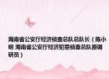 海南省公安厅经济侦查总队总队长（陈小明 海南省公安厅经济犯罪侦查总队原调研员）