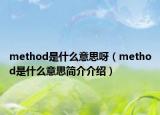 method是什么意思呀（method是什么意思简介介绍）