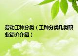 劳动工种分类（工种分类几类职业简介介绍）