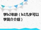 学b2年龄（b2几岁可以学简介介绍）