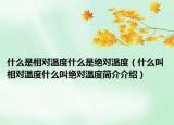 什么是相对温度什么是绝对温度（什么叫相对温度什么叫绝对温度简介介绍）