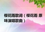 樱花雨歌词（樱花雨 原味演唱歌曲）