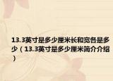 13.3英寸是多少厘米长和宽各是多少（13.3英寸是多少厘米简介介绍）