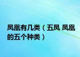 凤凰有几类（五凤 凤凰的五个种类）