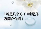 1吨是几个方（1吨是几方简介介绍）