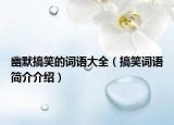 幽默搞笑的词语大全（搞笑词语简介介绍）