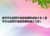 流字开头的四字成语有哪些成语大全（流字开头的四字成语有哪些简介介绍）