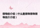 领导的介绍（什么是领导领导领导简介介绍）