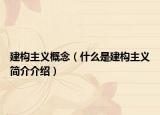 建构主义概念（什么是建构主义简介介绍）