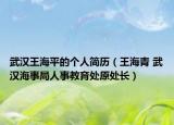 武汉王海平的个人简历（王海青 武汉海事局人事教育处原处长）