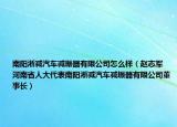南阳淅减汽车减振器有限公司怎么样（赵志军 河南省人大代表南阳淅减汽车减振器有限公司董事长）