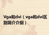Vga和dvi（vga和dvi区别简介介绍）