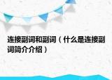 连接副词和副词（什么是连接副词简介介绍）
