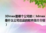 3Dmax是哪个公司的（3dmax是什么公司出品的软件简介介绍）