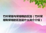 竹叶柴胡与柴胡根的区别（竹叶柴胡和柴胡的区别是什么简介介绍）