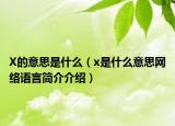 X的意思是什么（x是什么意思网络语言简介介绍）